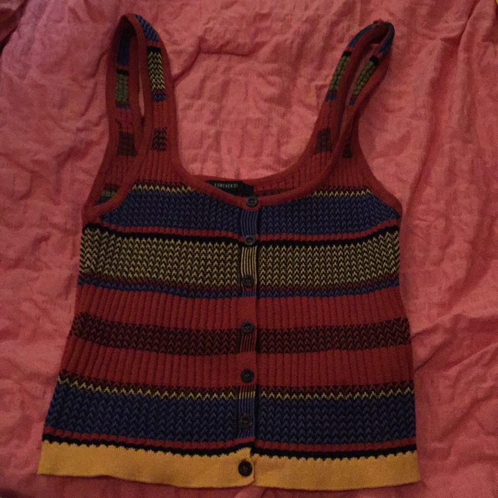 Button Up Sweater Tank